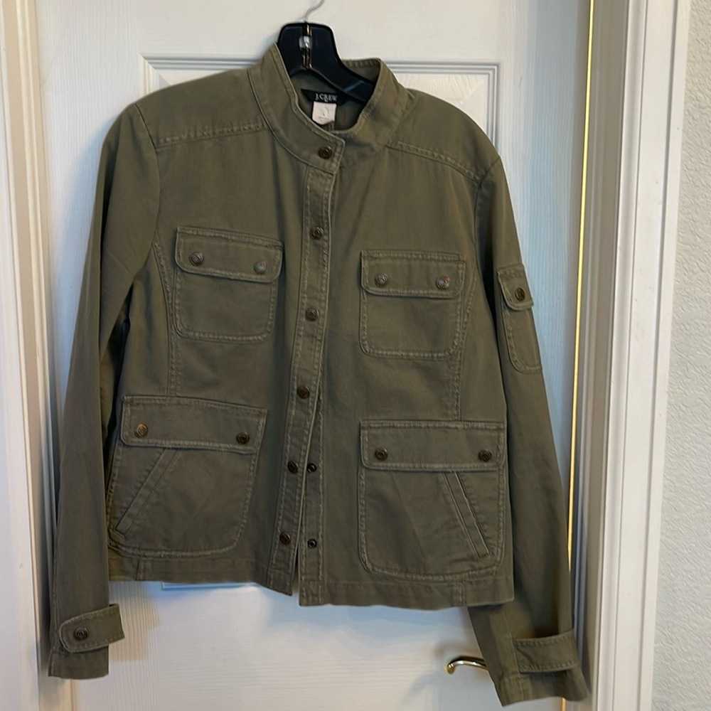 JCrew canvas military style jacket. Large